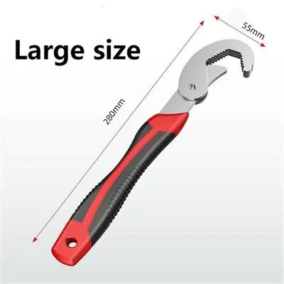Chrome Vanadium Steel Wrench Set Red 2 Pcs thumbnail 4