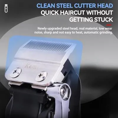 Kemei KM-1551 USB Rechargeable Clipper for Men with 6 Combs thumbnail 8