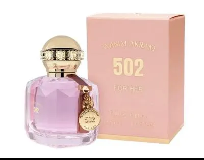 Janan & Wasim Akram 502 Perfume 2 Pack Alcohol-Free Unisex Black thumbnail 3