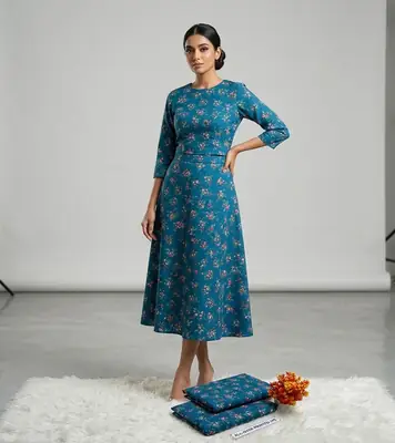 2 Pcs Women's Unstitched Printed Suit
