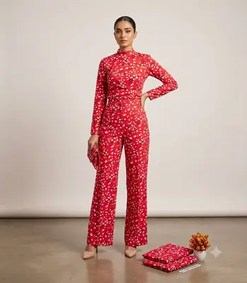 2 Pcs Women's Unstitched Printed Suit