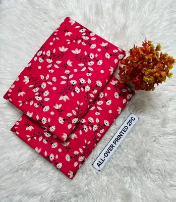 2 Pcs Women's Unstitched Printed Suit thumbnail 2