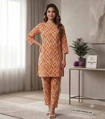 2 Pcs Women's Unstitched Printed Suit