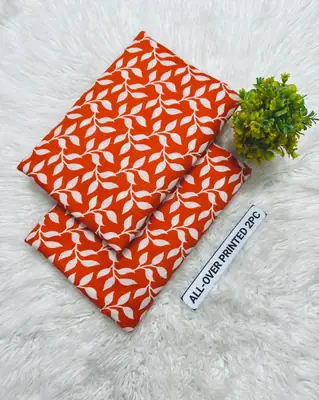 2 Pcs Women's Unstitched Printed Suit thumbnail 2