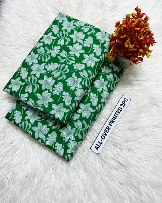 2 Pcs Women's Unstitched Printed Suit thumbnail 2
