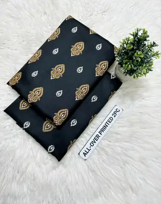 2 Pcs Women's Unstitched Printed Suit thumbnail 2