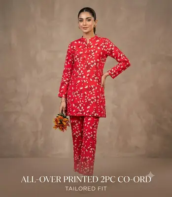 2 Pcs Women's Unstitched Printed Suit