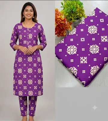 2 Pcs Women's Unstitched Printed Suit
