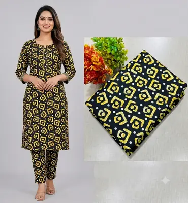 2 Pcs Women's Unstitched Printed Suit