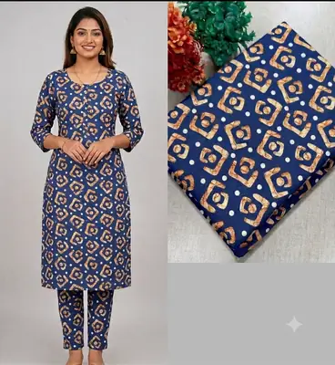 2 Pcs Women's Unstitched Printed Suit