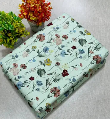 2 Pcs Women's Unstitched Printed Suit thumbnail 2