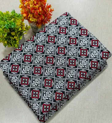 2 Pcs Women's Unstitched Printed Suit thumbnail 2