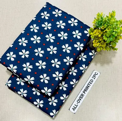 2 Pcs Women's Unstitched Printed Suit thumbnail 2