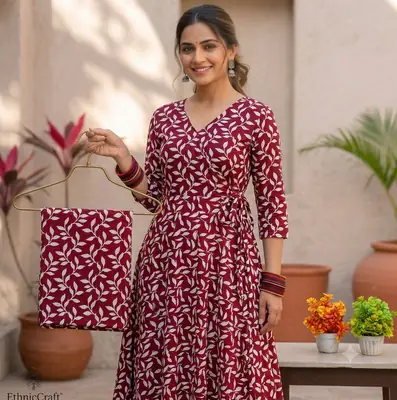 2 Pcs Women's Unstitched Printed Suit