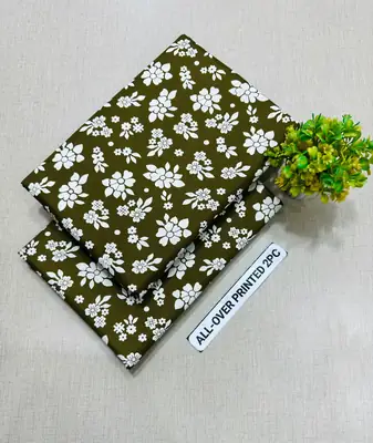 2 Pcs Women's Unstitched Printed Suit thumbnail 2
