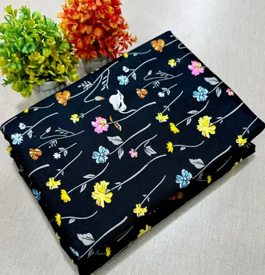2 Pcs Women's Unstitched Printed Suit thumbnail 2