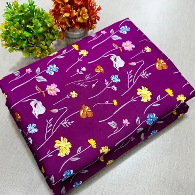 2 Pcs Women's Unstitched Printed Suit thumbnail 2