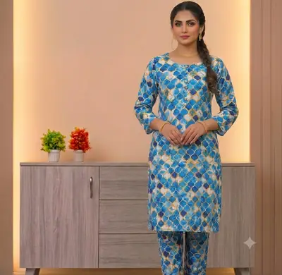 2 Pcs Women's Unstitched Printed Suit