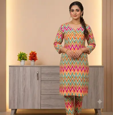 2 Pcs Women's Unstitched Printed Suit