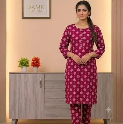 2 Pcs Women's Unstitched Printed Suit