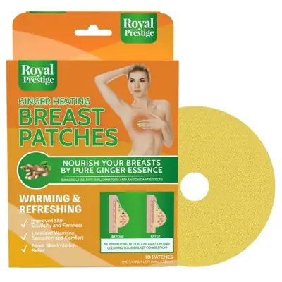 10 Pcs Ginger Heating Breast Patch