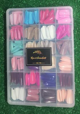 288 Stick-On Fake Nails ABS Plastic Multicolor Party Wear thumbnail 2