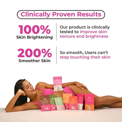 Meeoow Club 10 Min Painless Body Wax Orange Hair Removal Powder for Women thumbnail 5