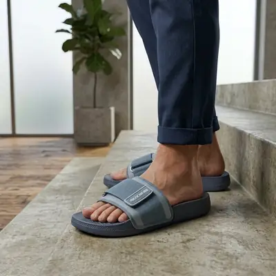 Men's Rubber Fancy Slide Slippers thumbnail 3