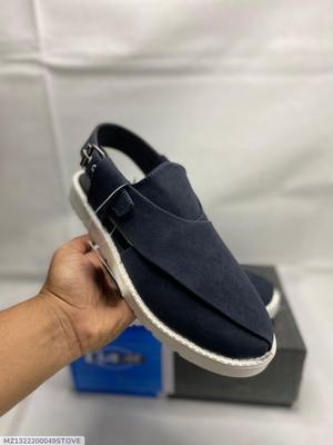 Men Suede Sandals Blue Wedding Office Casual thumbnail 6