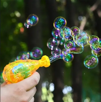 Cute Bubble Blower Toy With Lights and Bubble Soap Included For Kids thumbnail 4