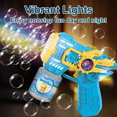 Kids Electric Gear Bubble Gun Toy Automatic