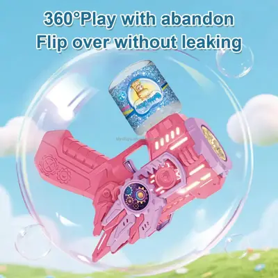 Kids Electric Gear Bubble Gun Toy Automatic thumbnail 6