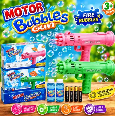 Boy's Plastic Electric Drive Set Bubble Gun (3c6t0) thumbnail 2