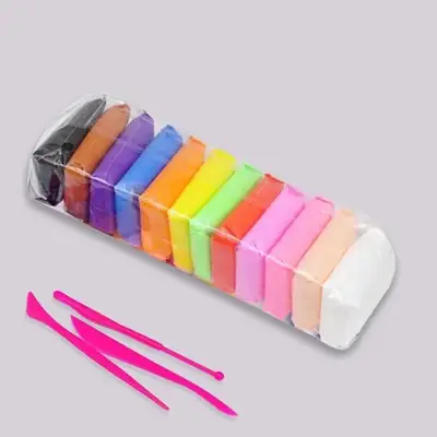 12 Colours Super Clay Art with Tools for Kids thumbnail 3