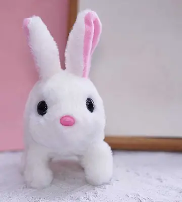 Fluffy Walking Rabbit | Simulated Walking Pet Toys thumbnail 4