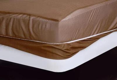 Brown Terry Cotton Double Bed Mattress Cover 72x78" Waterproof thumbnail 4