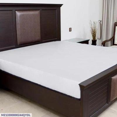 Premium Waterproof Terry Cotton Mattress Cover White Double Bed thumbnail 3