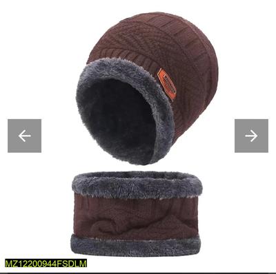 Winter Beanie & Neck Warmer Set Wool Fleece Unisex Warm thumbnail 4