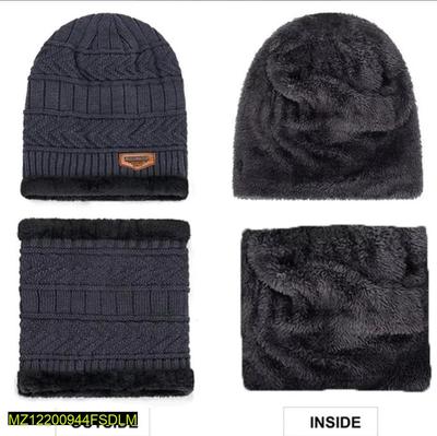 Winter Beanie & Neck Warmer Set Wool Fleece Unisex Warm thumbnail 5