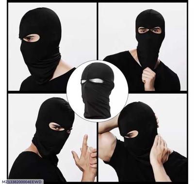 Premium Fleece Balaclava Black Unisex Winter Warm Cap thumbnail 3