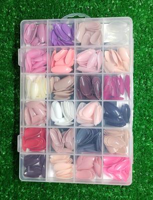576 Pcs ABS Stick-On Fake Nails Pink Purple Black Nude thumbnail 2