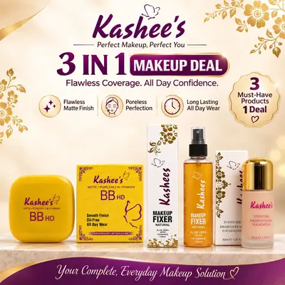 Kashee's 3 In 1 Foundation, Fixer And 2 In 1 Face Powder Deal, Pack Of 3