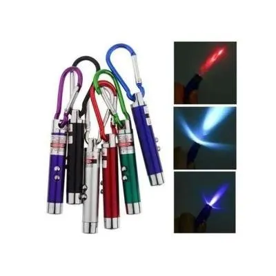 3 in 1 LED Laser Pen with Carabiner & LED Light thumbnail 7