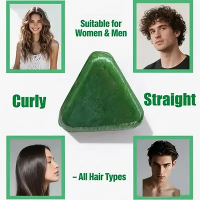 Triangle Green Soap Shampoo Bar, China Made thumbnail 8
