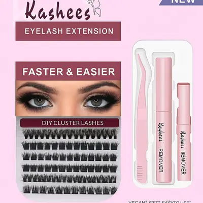 Kashee's 4 In 1 Permanent 3D Eyelash Extension Set