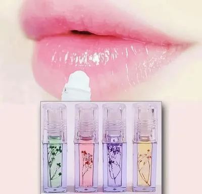 Hydrating Glossy Finish Lip Oil Pack of 4 in Pink & Multicolor