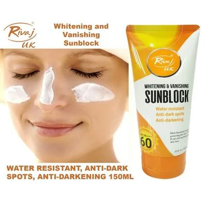 Rivaj UK Whitening Sunblock SPF 60+ Water Resistant 150ml