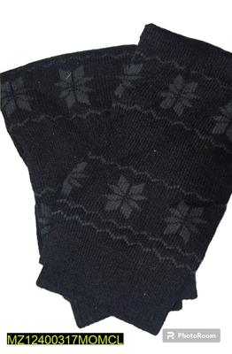Unisex Wool Leg & Knee Warmer Black Daily Wear thumbnail 2