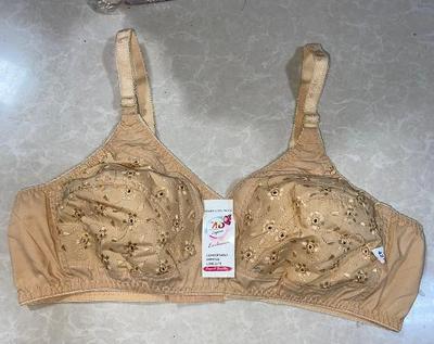 Premium Cotton Bra with Golden Embroidery for Daily Wear thumbnail 2