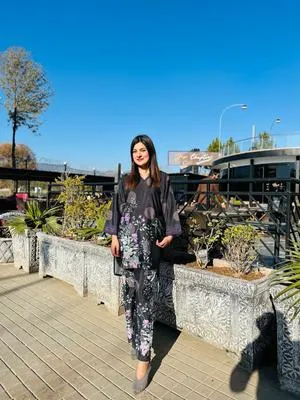 2 Pcs Women's Stitched Swiss Lawn Printed Shirt And Trouser thumbnail 4